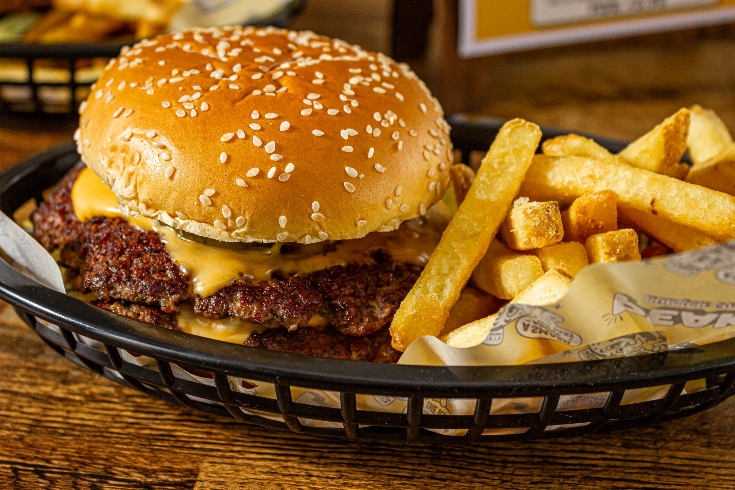 Peak Burger Co. food served at the table